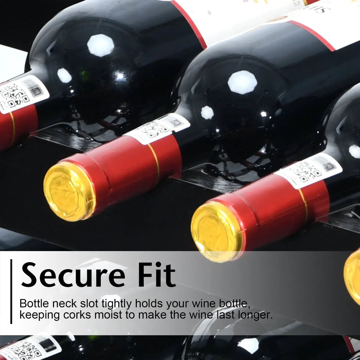 2-Tier 12 Bottles Bamboo Storage Shelf Wine Rack, photo 15 of 16