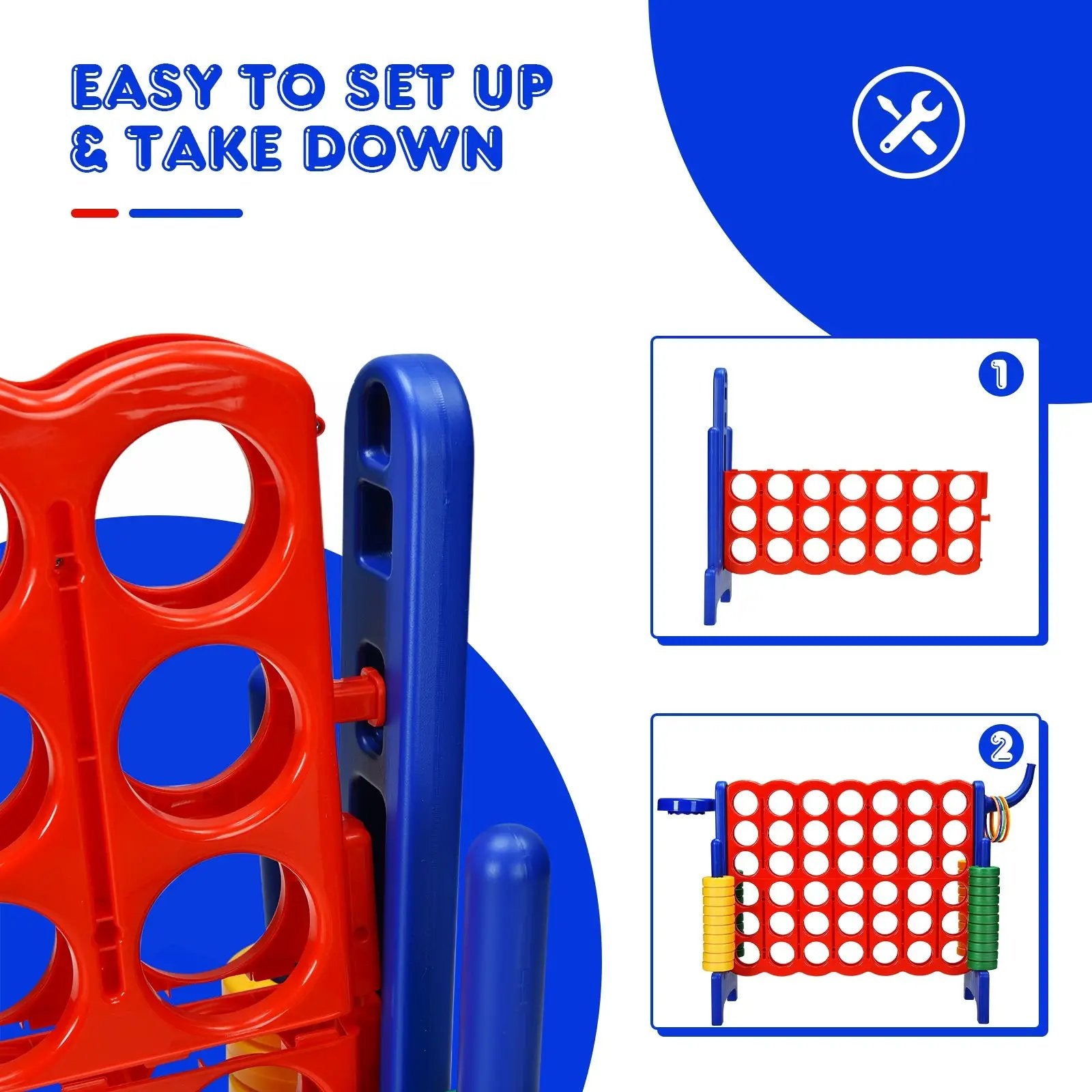 2.5Ft 4-to-Score Giant Game Set-Green by DirectDeals