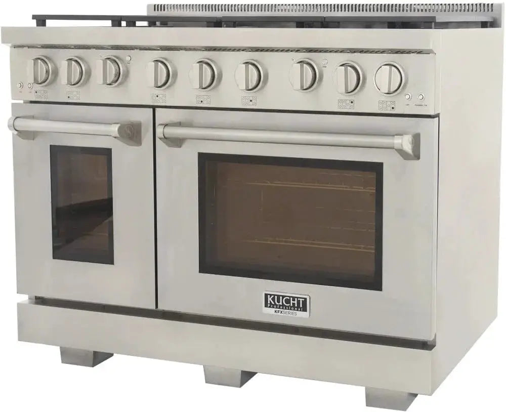 Kucht 48" Freestanding Professional Gas Range Liquid Propane KFX4800X/LP-S by Farmhouse Kitchen and Bath