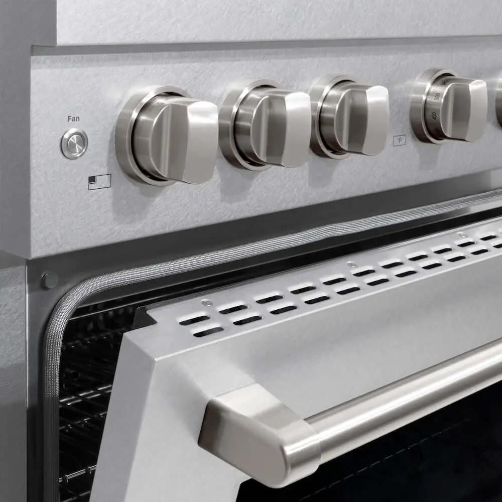 ZLINE 48"Gas Range, Convection Gas Oven , DuraSnow® Stainless Steel, SGRS-48 by Farmhouse Kitchen and Bath