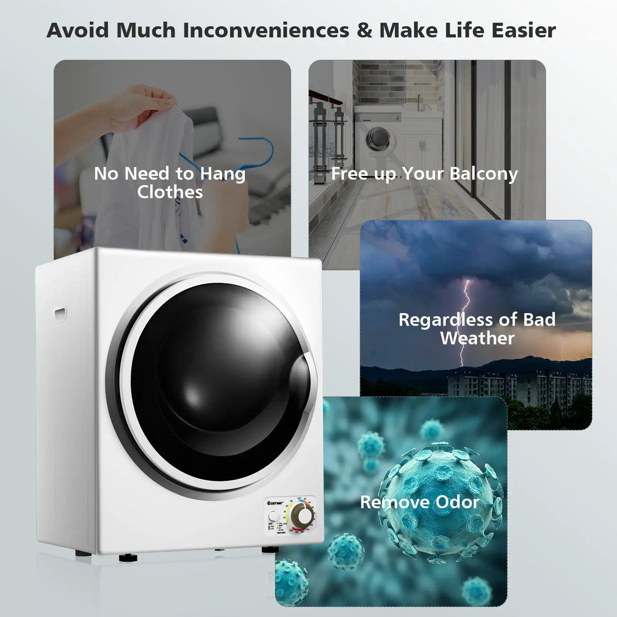 1.5 Cu .ft Clothes Dryer with with Stainless Steel Wall Mount, photo 16 of 24