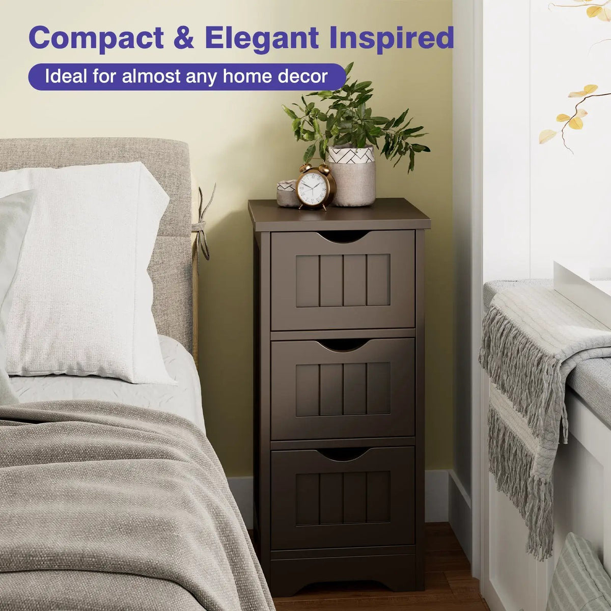Bathroom Floor Freestanding Storage Organizer with 3 Drawers, photo 29 of 32