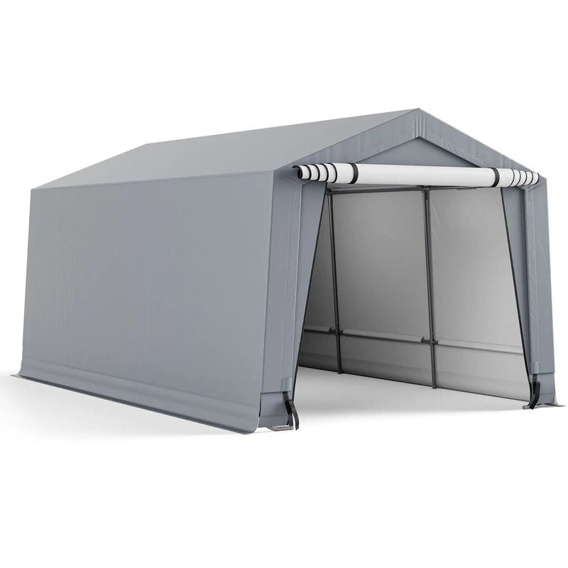 10 x 16/10 x 20 Feet Outdoor Heavy-Duty Carport with 2 Doors by DirectDeals