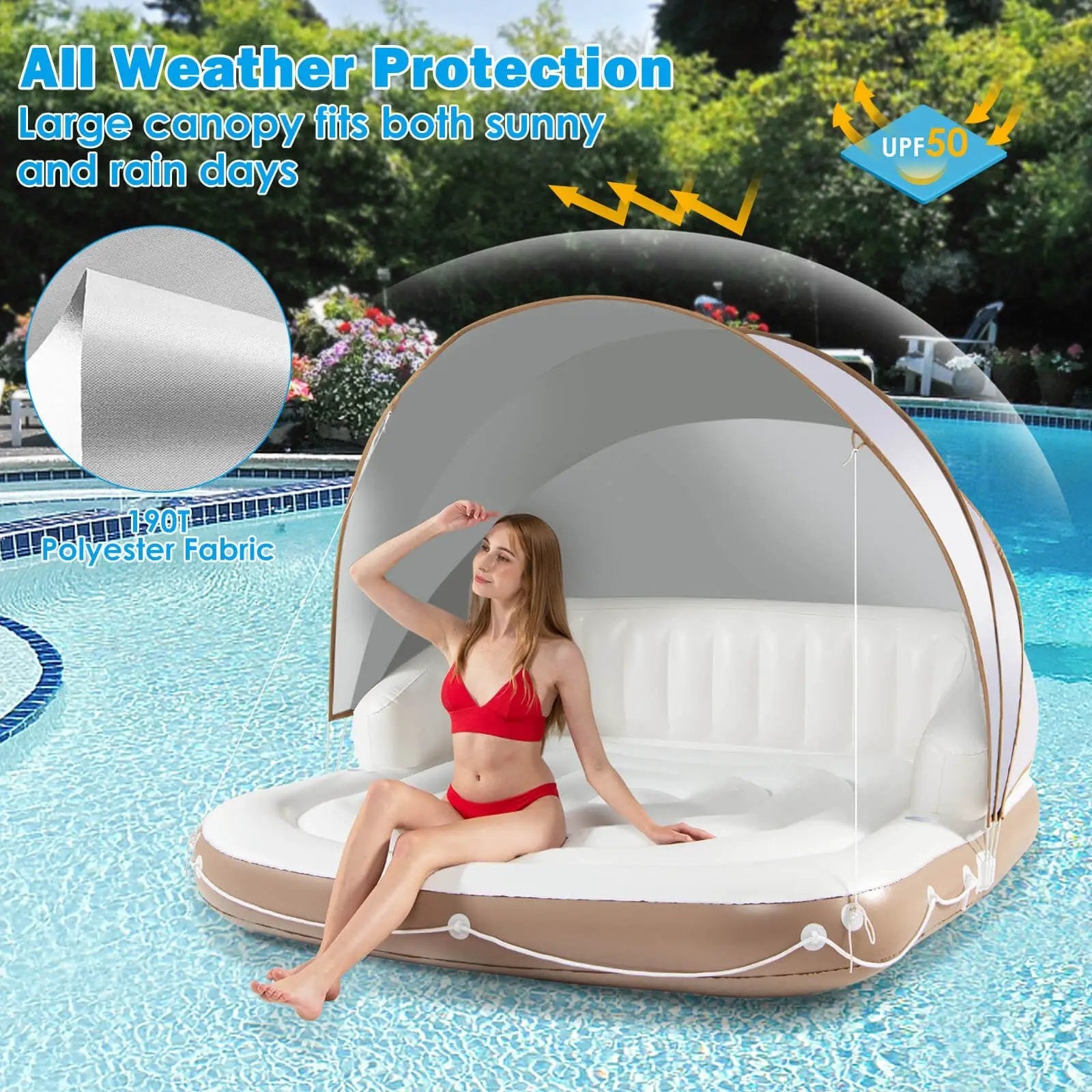 Inflatable Pool Float Lounge Swimming Raft by DirectDeals