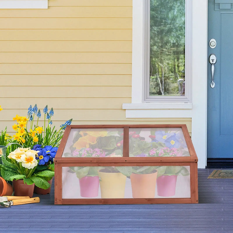 Outdoor Indoor Garden Portable Wooden Greenhouse by DirectDeals