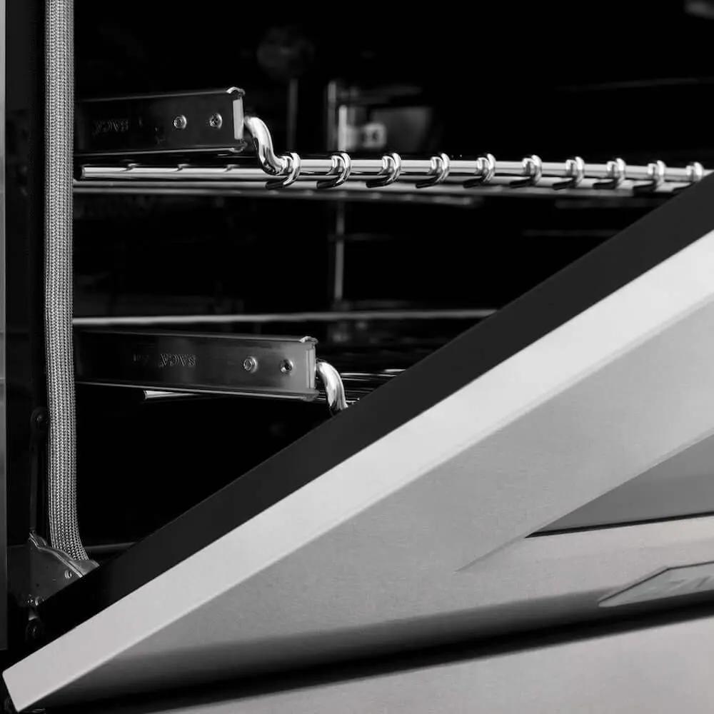 ZLINE 60" Autograph Edition Dual Fuel Range, DuraSnow, RASZ-SN-60-CB by Farmhouse Kitchen and Bath