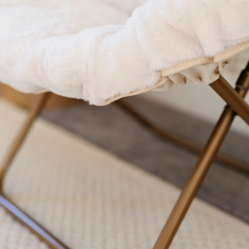 Saucer Chair Kids Chair with Faux Fur Cover by HouseOfZazla