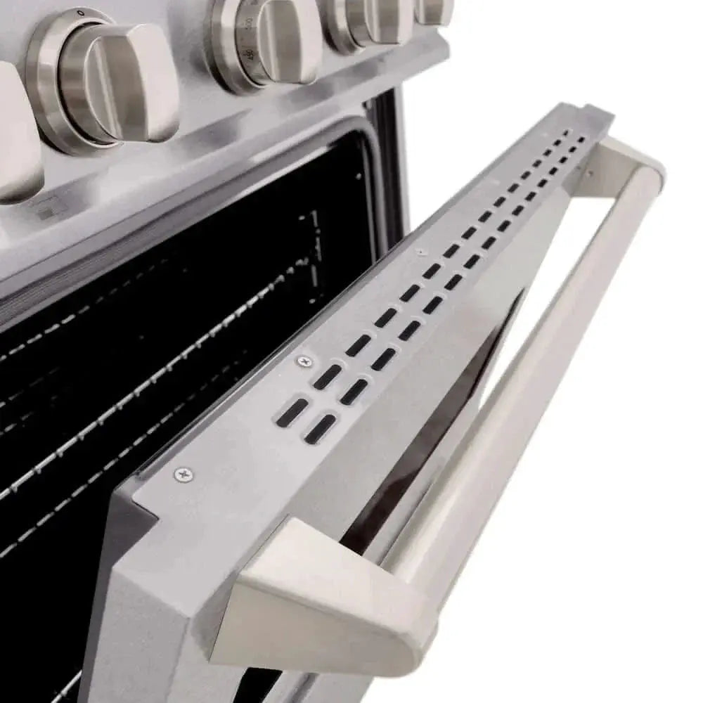 ZLINE 30" Classic Gas Range, Convection Gas Oven DuraSnow® Stainless Steel, Brass Burners CGRS-BR-30 by Farmhouse Kitchen and Bath