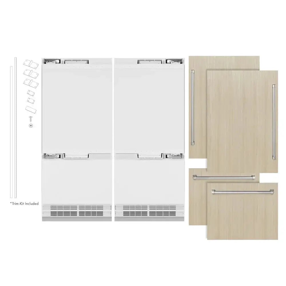 ZLINE 72" Panel Ready Built-In Bottom Freezer Refrigerator,Water Dispenser, Ice Maker, RBIT-72 by Farmhouse Kitchen and Bath