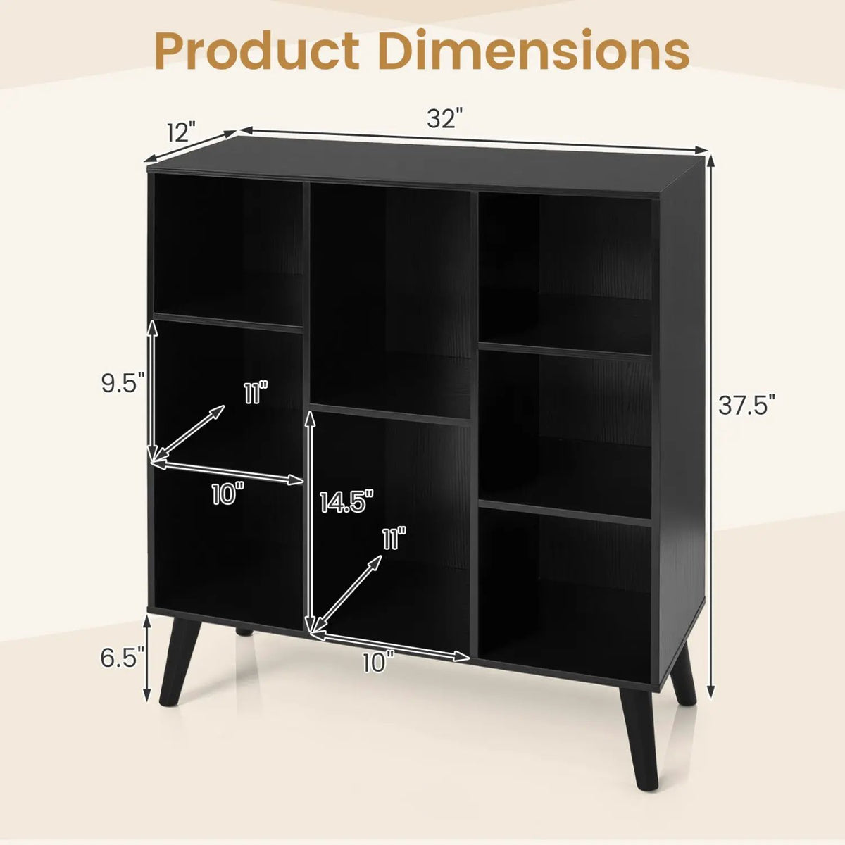 8-Cube Bookcase with Raised Support Legs, photo 5 of 16