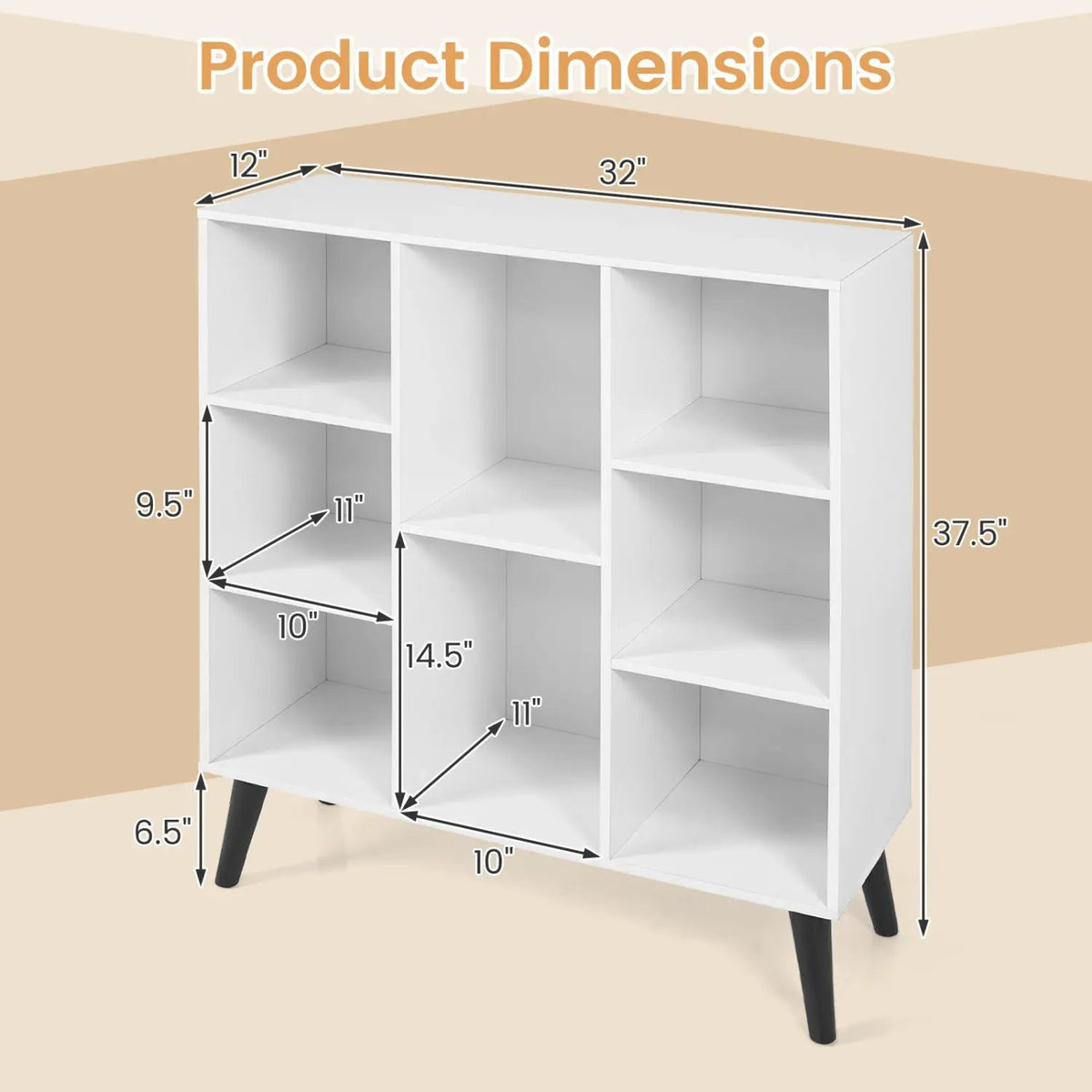 8-Cube Bookcase with Raised Support Legs, photo 13 of 16