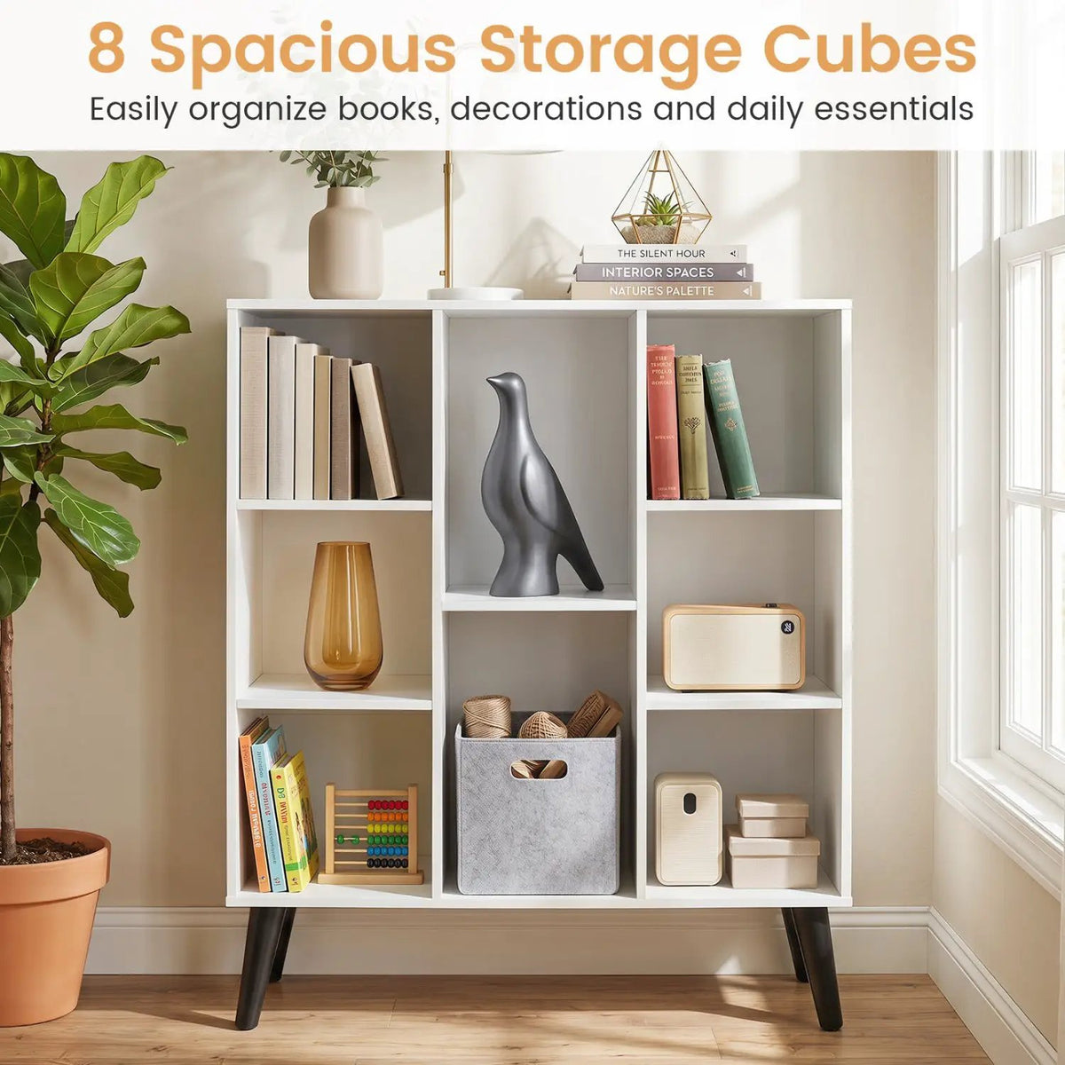 8-Cube Bookcase with Raised Support Legs, photo 14 of 16