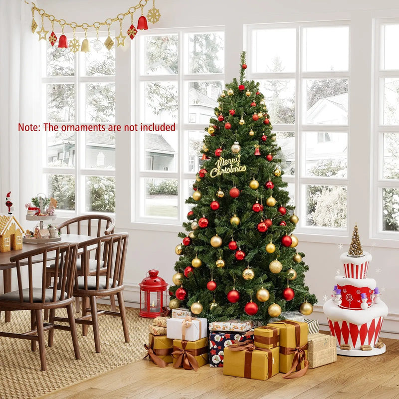 6/7/8 FT Pre-Lit Artificial Christmas Tree with Remote Control and LED Lights by DirectDeals
