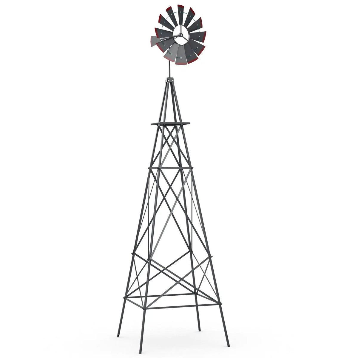 8 Feet Windmill Metal Ornamental Wind Wheel Weather Resistant, photo 9 of 10