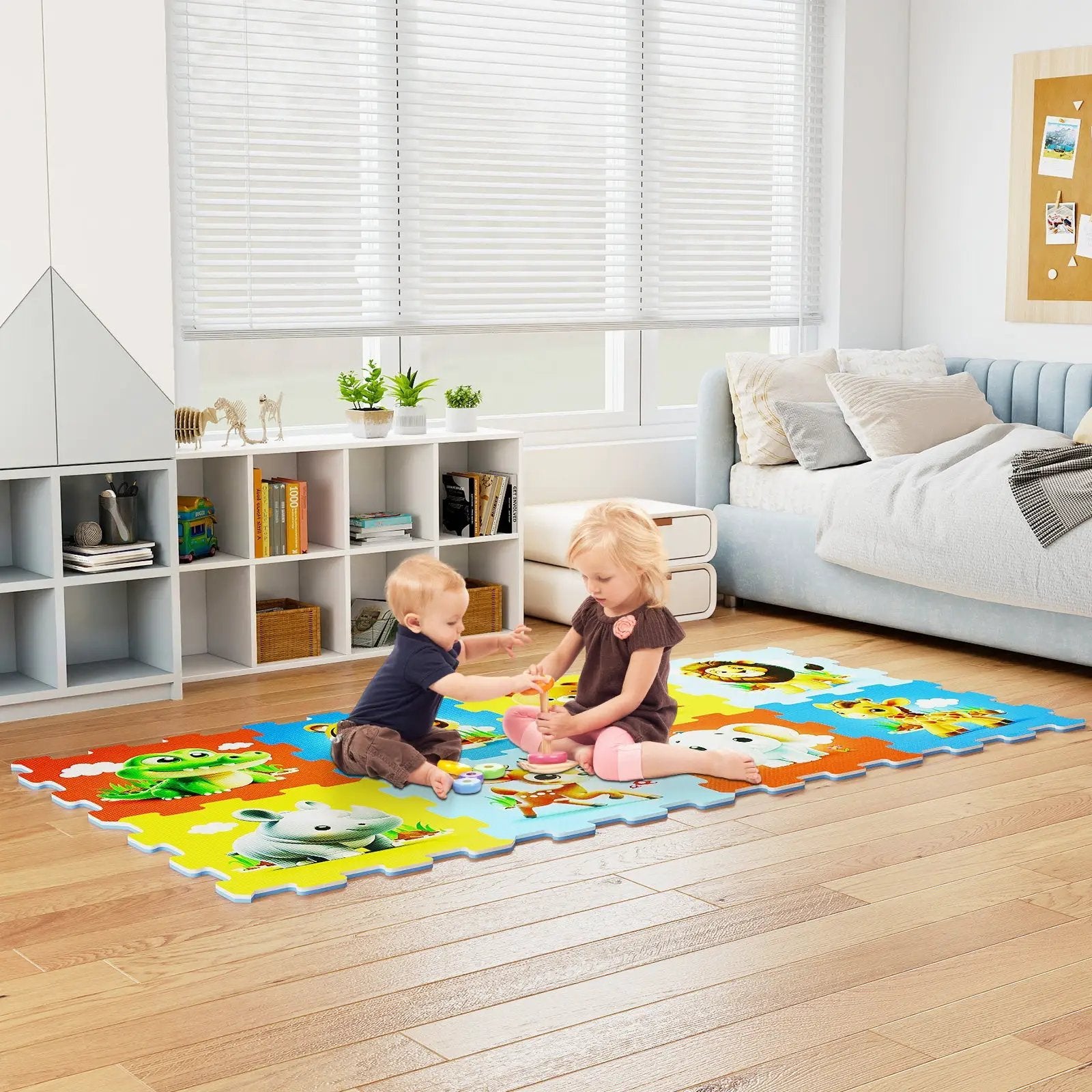 8-Piece Educational Animal Interlocking Baby Play Mat by DirectDeals