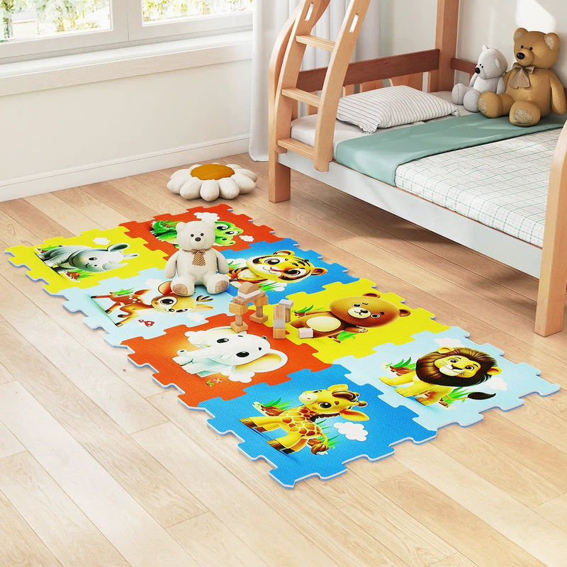 8-Piece Educational Animal Interlocking Baby Play Mat by DirectDeals