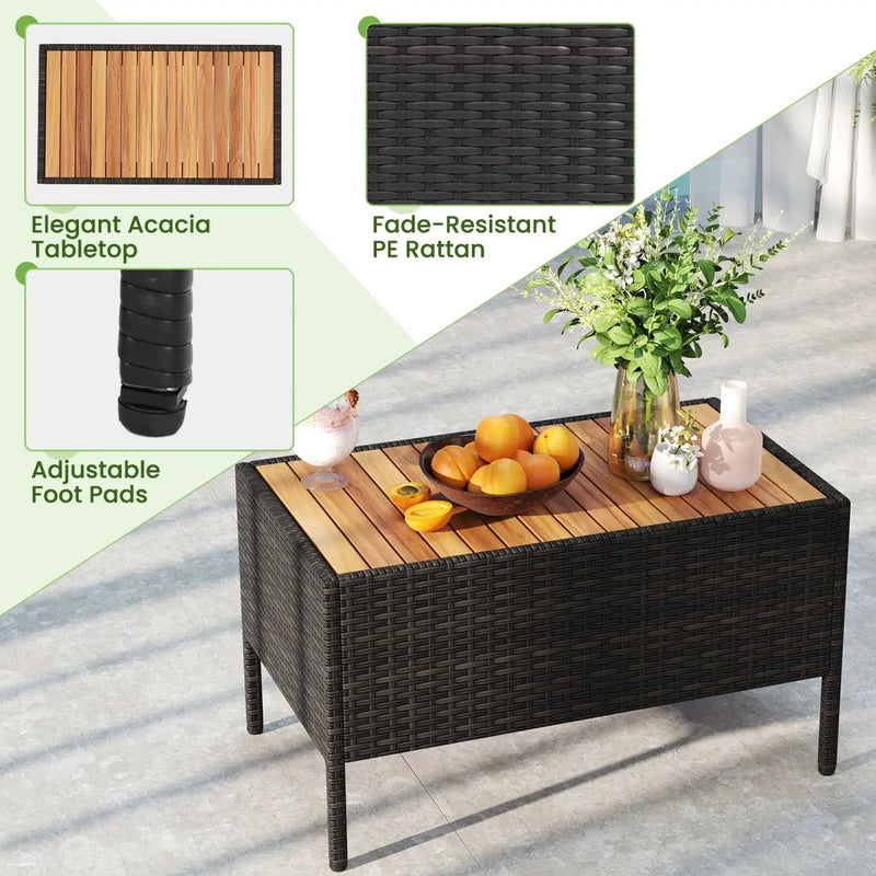8-Piece Patio Conversation Set with Cushions - Turquoise by DirectDeals