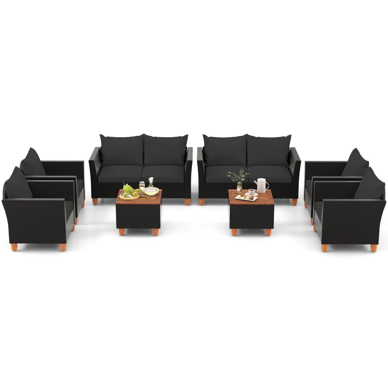 8-Piece Outdoor Conversation Set with Storage Coffee Table by DirectDeals
