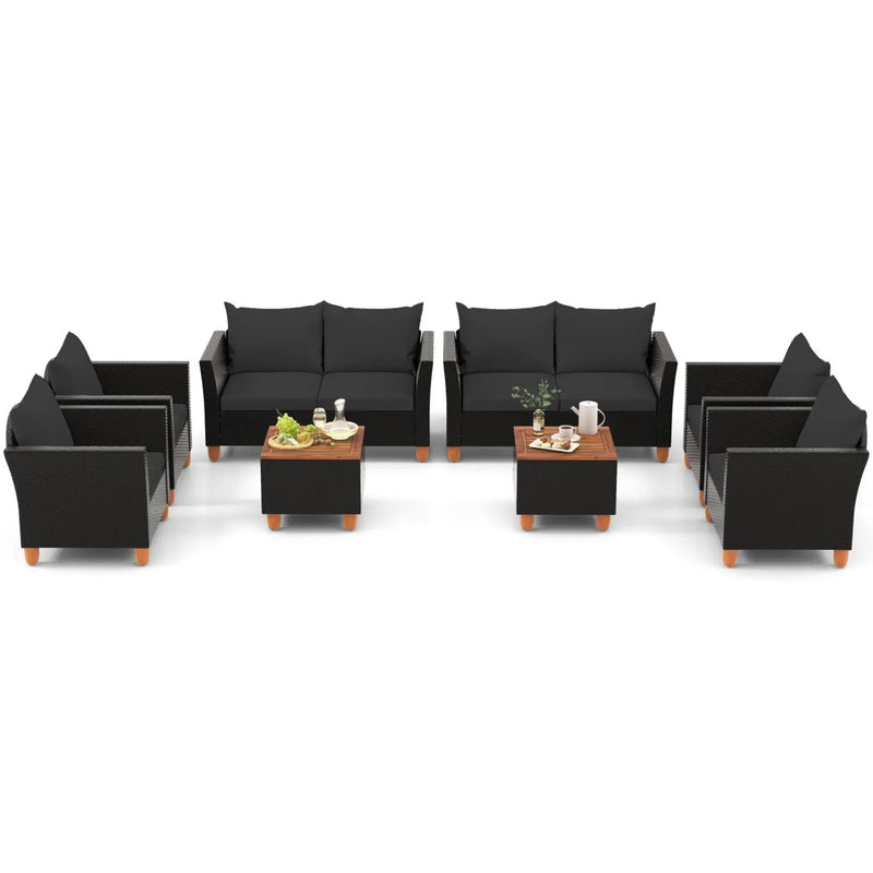 8-Piece Outdoor Conversation Set with Storage Coffee Table by DirectDeals