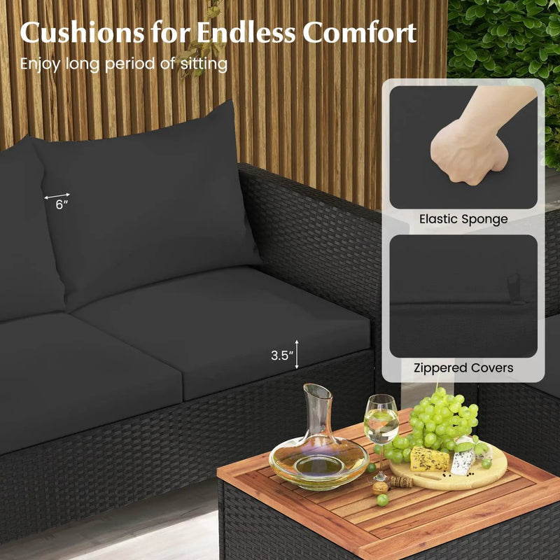 8-Piece Outdoor Conversation Set with Storage Coffee Table by DirectDeals