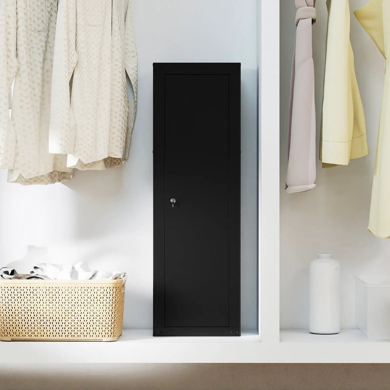 8 Rifle Safe Large Gun Cabinet with Storage Shelf-Black by DirectDeals