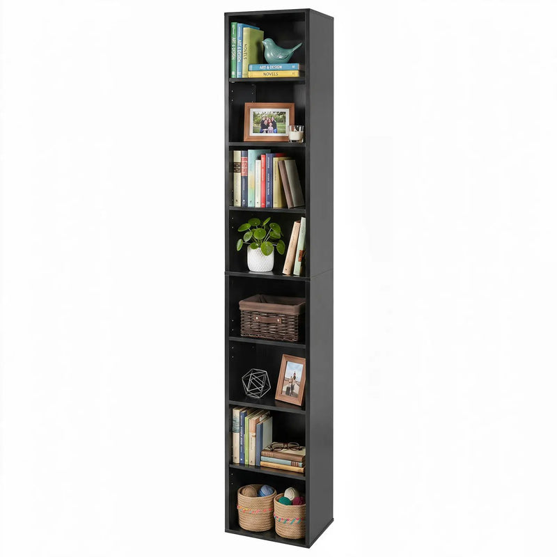8-Tier Narrow Bookshelf with Adjustable Shelves by DirectDeals