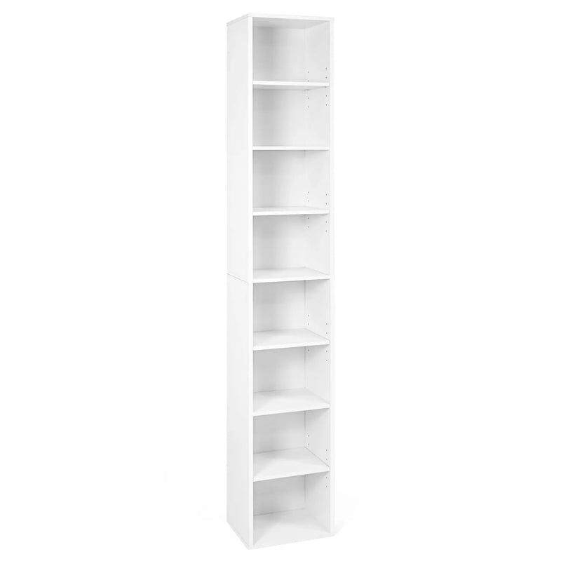 8-Tier Narrow Bookshelf with Adjustable Shelves by DirectDeals