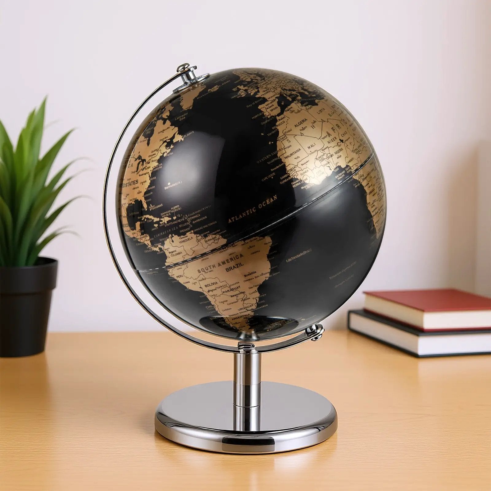 8" World Globe Modern Decorative Tabletop Earth Globe by DirectDeals