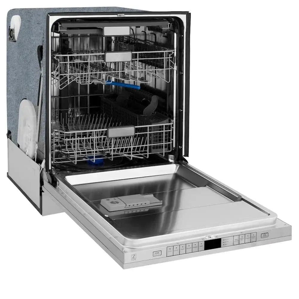 ZLINE Autograph Edition 24" Tall Tub Dishwasher, Custom Panel Ready, Matte Black DWMTZ-24-MB by Farmhouse Kitchen and Bath