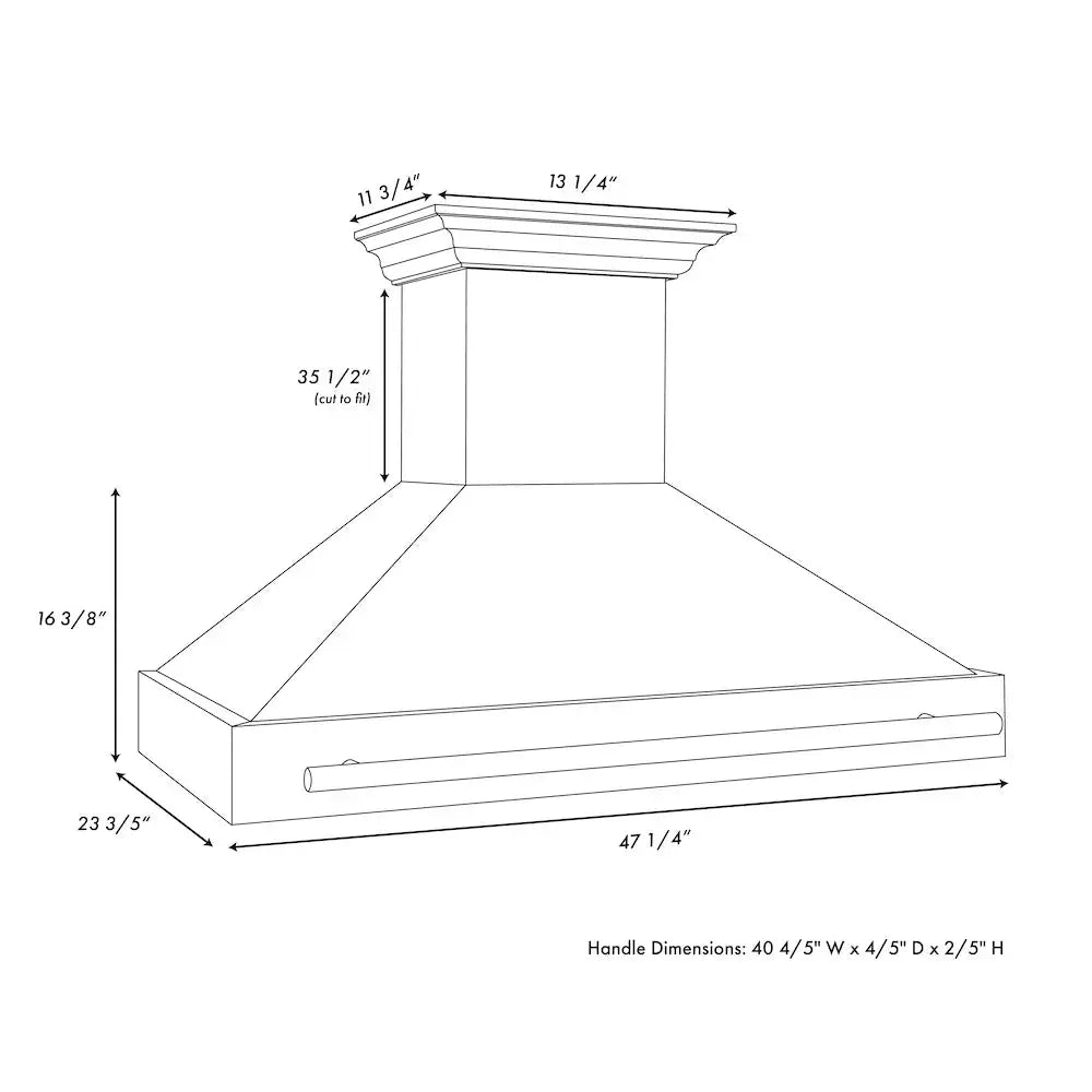 ZLINE 48" Autograph DuraSnow White Range Hood 8654SNZ-WM48-MB by Farmhouse Kitchen and Bath