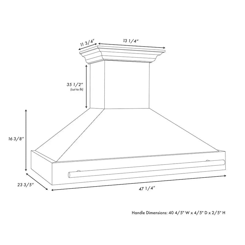 ZLINE 48" Autograph DuraSnow White Range Hood 8654SNZ-WM48-MB by Farmhouse Kitchen and Bath