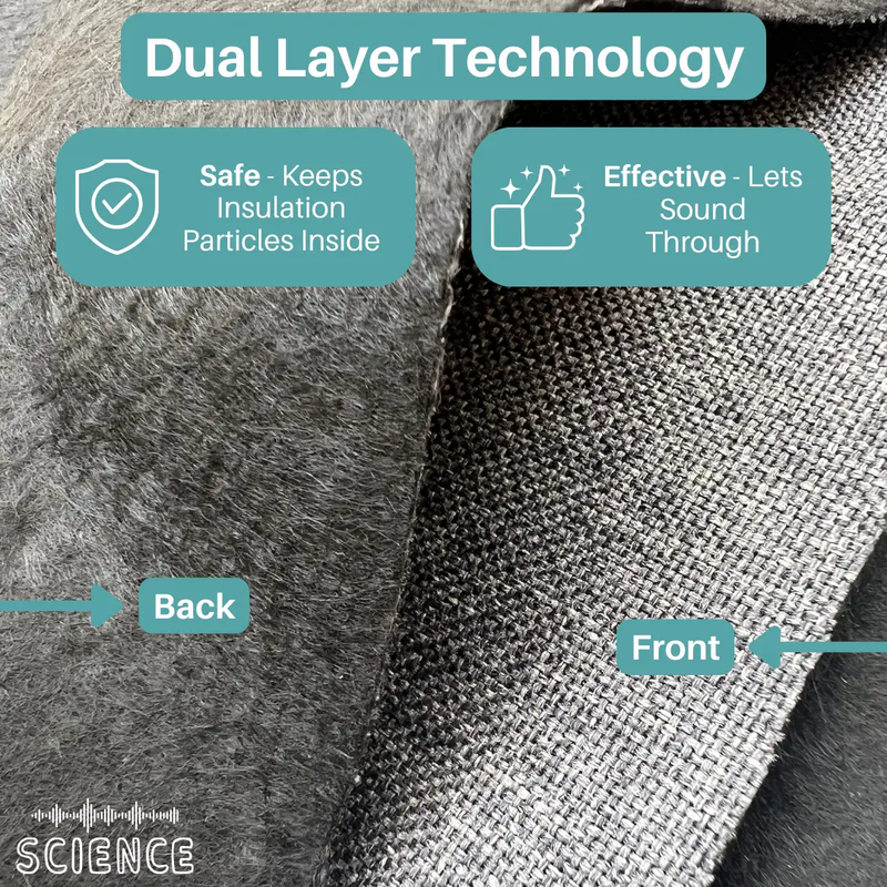 Fire Treated Acoustic Fabric - SoundAssured Dual Layer Acoustical Fabric (100% Acoustic Transparency) by SoundAssured