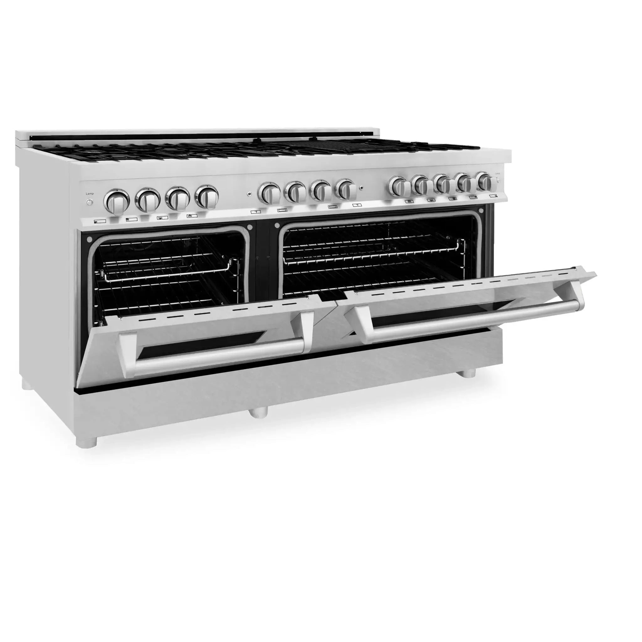ZLINE 60" Professional Dual Fuel Range with Snow Finish Door, RA-SN-60 by Farmhouse Kitchen and Bath