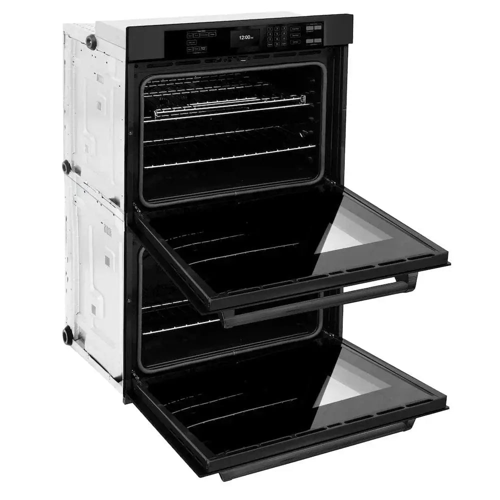 ZLINE 30"Professional True Convection Double Wall Oven, Air Fry, Self Clean Black Stainless Steel WADB-30 by Farmhouse Kitchen and Bath