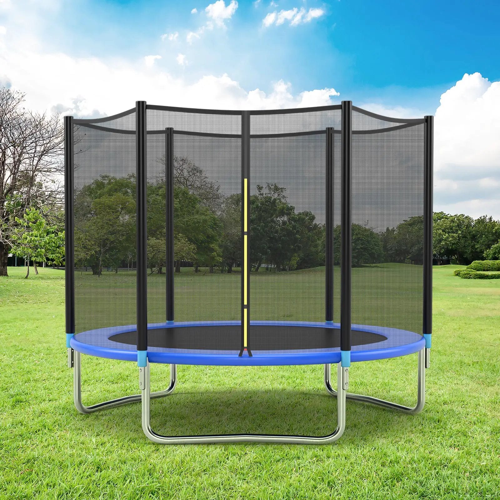 8 feet Safety Jumping Round Trampoline with Spring Safety Pad by DirectDeals