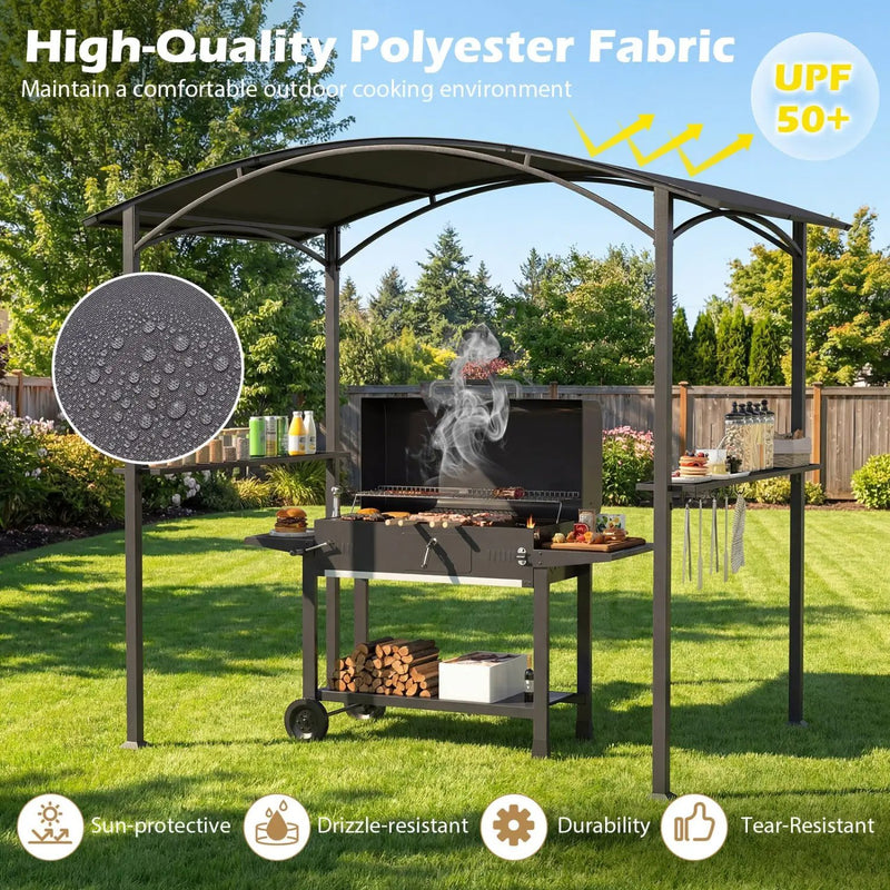 8 x 5 x 7 FT Grill Gazebo Outdoor BBQ Canopy with Metal Frame by DirectDeals