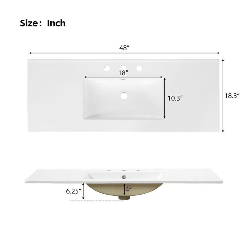 48-Inch Natural Rattan Bathroom Vanity by HouseOfZazla