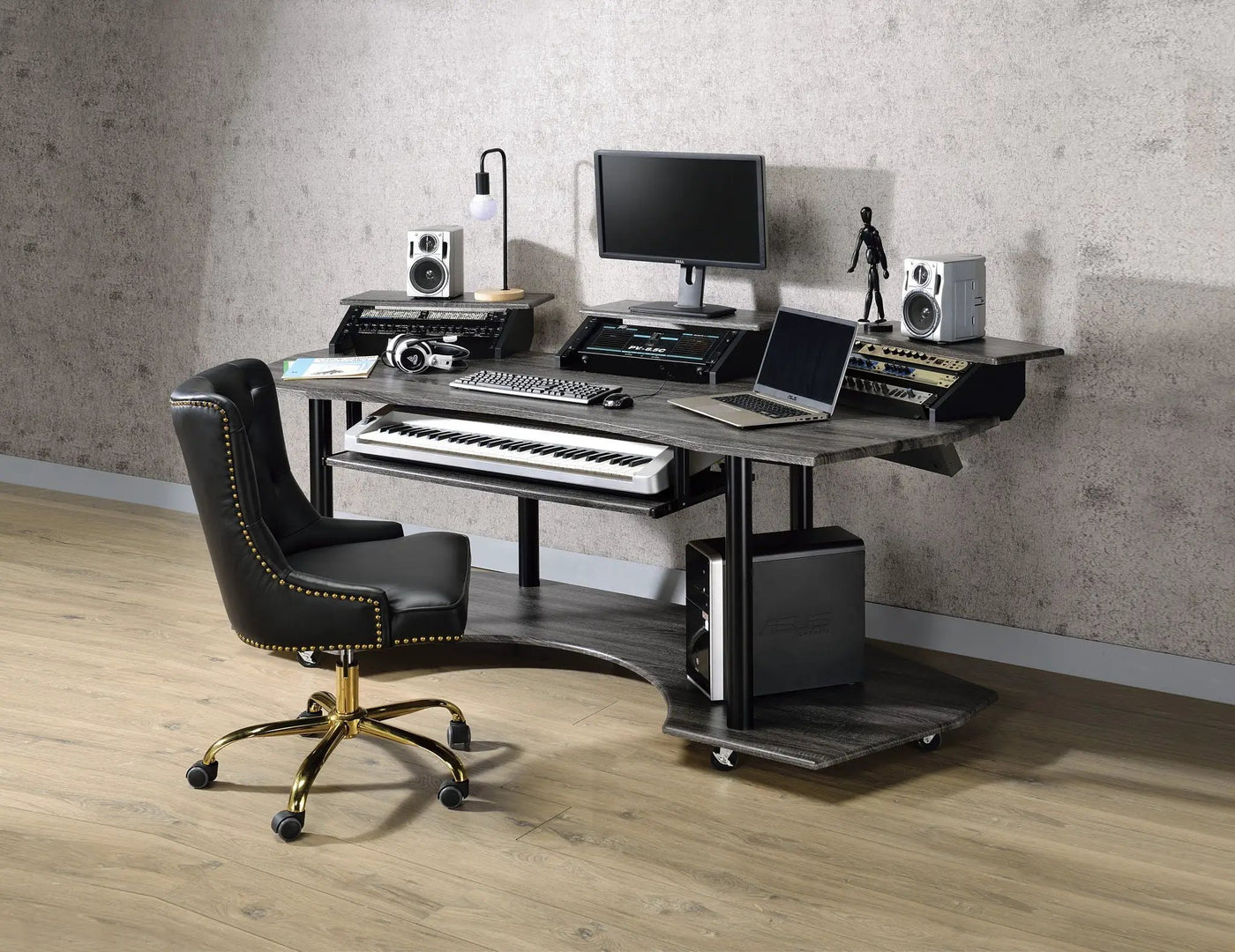 Eleazar Music Recording Studio Desk Wood by HouseOfZazla