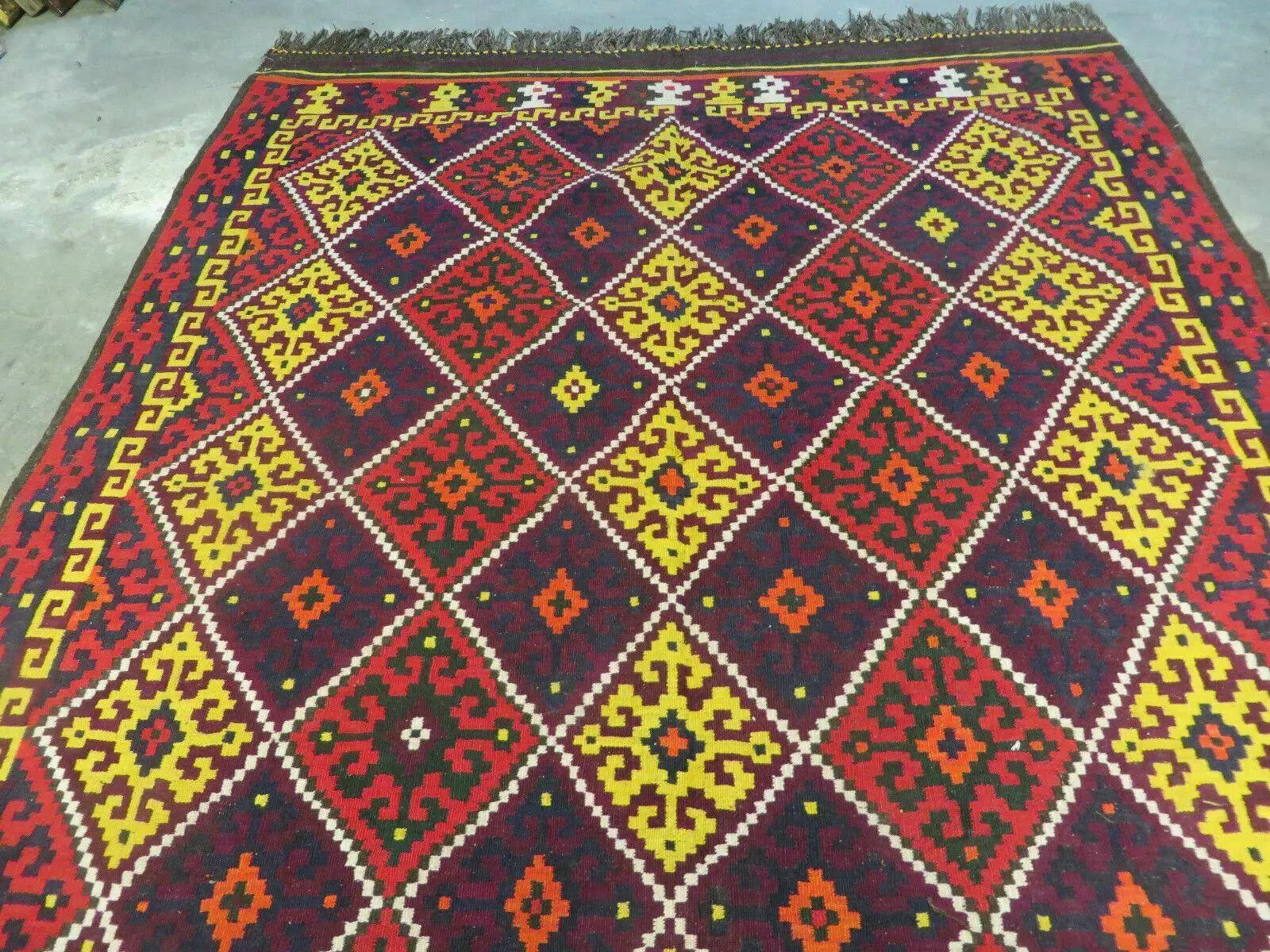 6' X 13' Antique Turkish Kilim Handmade Flat Weave Wool Rug Veg Dye by Jewel Rugs