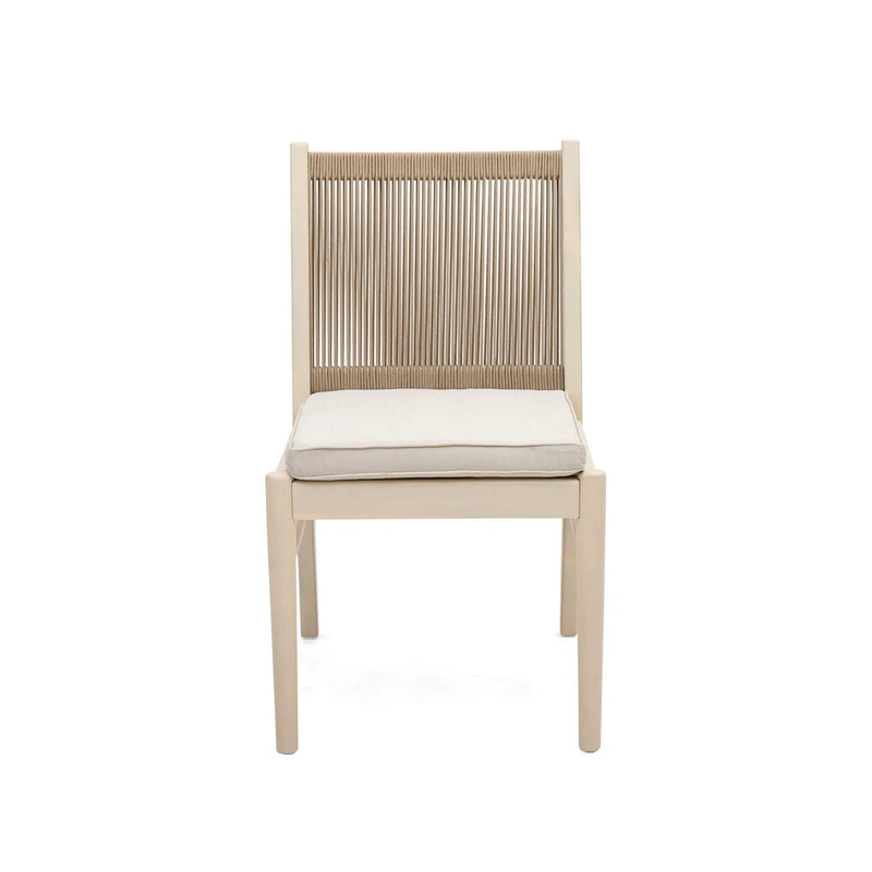 Cordoba - Dining Chair (Set of 2) With Acacia Wood Frame And Water Repellent Fabric - Beige / Yellow by HouseOfZazla