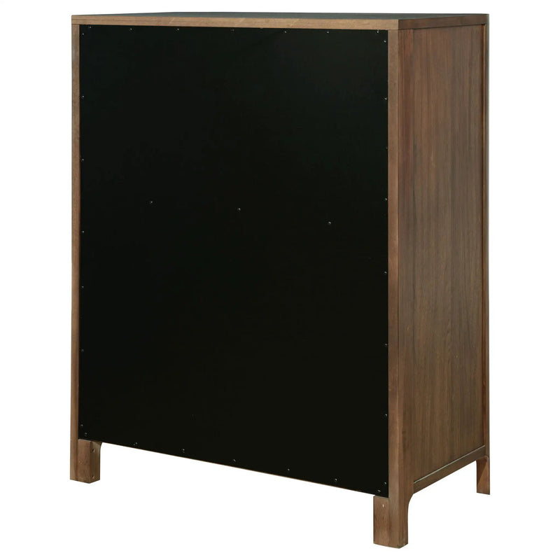 Verona - 5 Drawer Chest With - Walnut by HouseOfZazla
