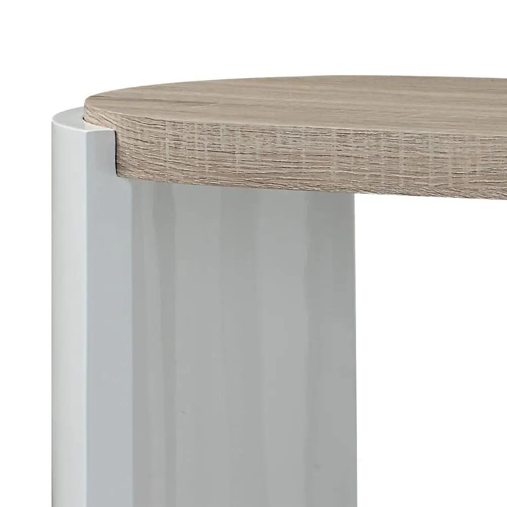 Zoma - Sofa Table - Oak & White High Gloss by Unique Piece Furniture