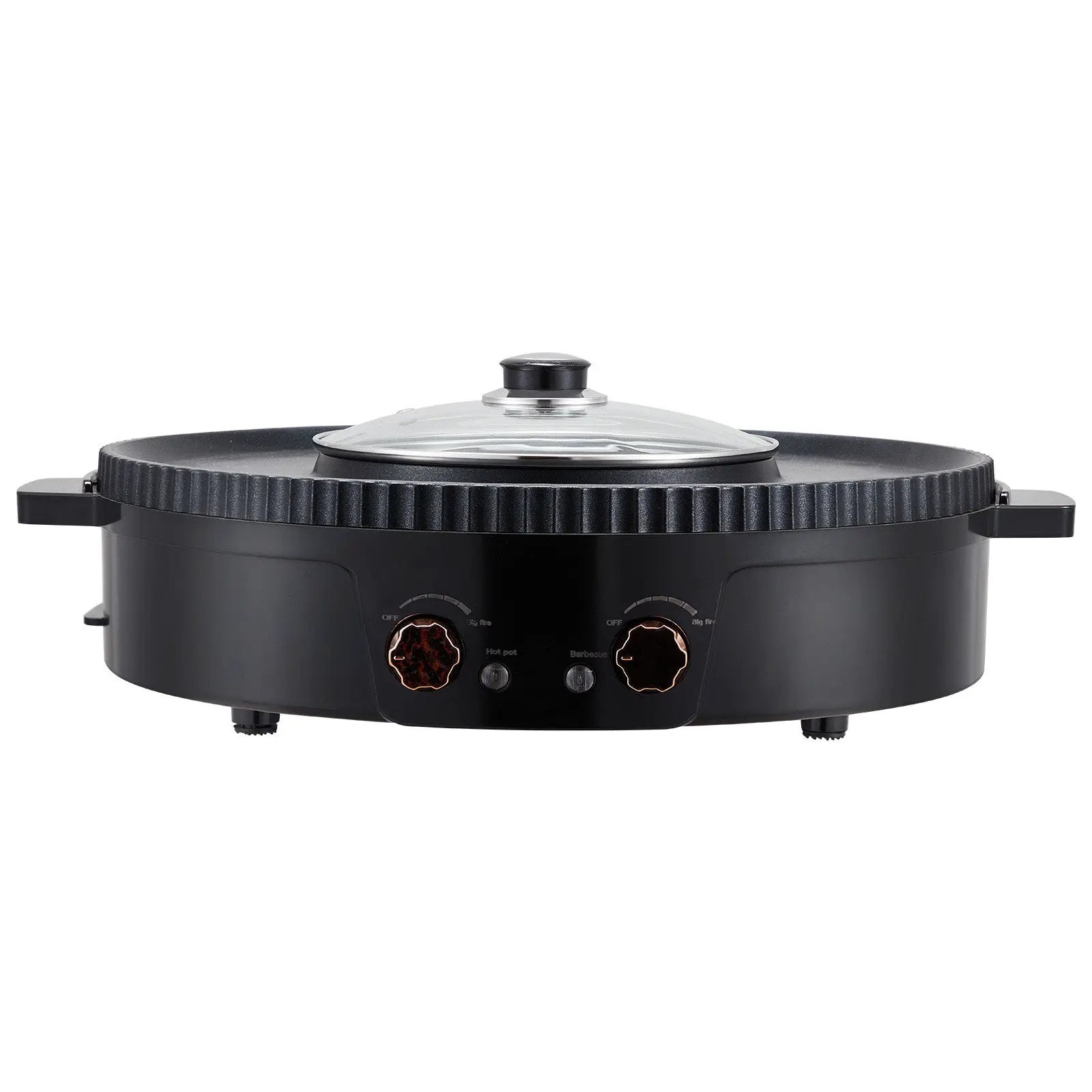 Hot Pot with Grill 1800W 2-in-1 Electric Smokeless Grill Hot Pot for 2-8 People by HouseOfZazla