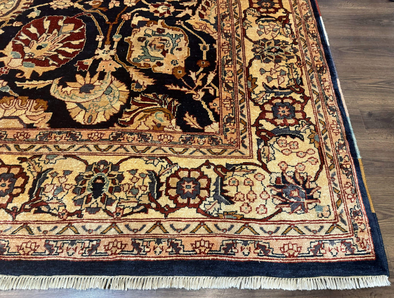 Pak Persian Bidjar Rug 10x13, Midnight Blue and Tan Pakistani Carpet by Jewel Rugs
