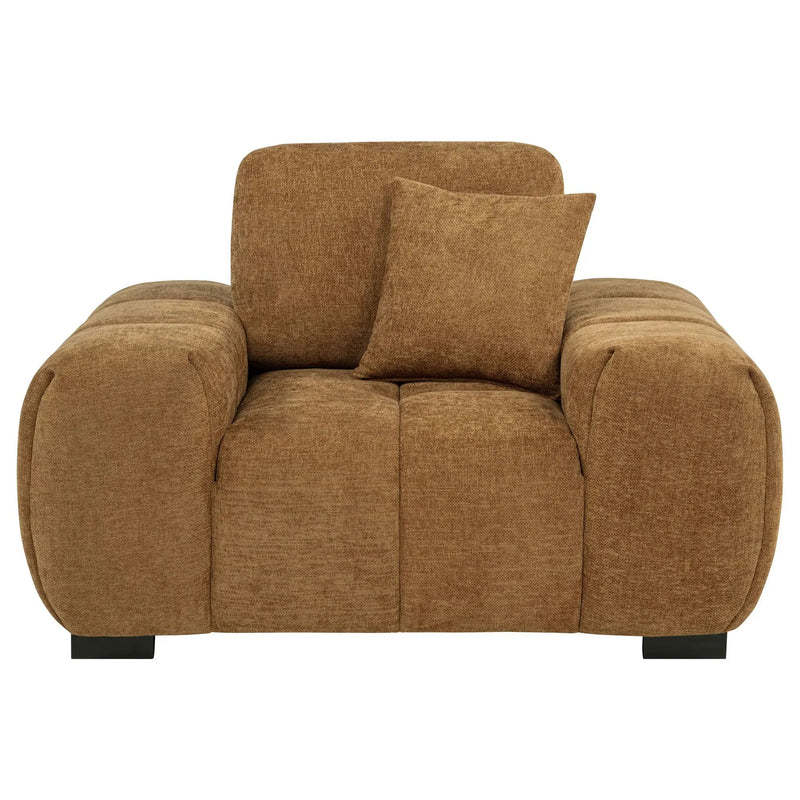 Octavia Upholstered Track Arm Accent Chair Amber by Unique Piece Furniture