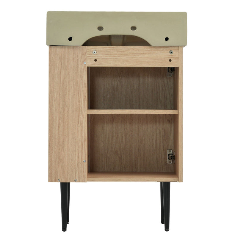 Bathroom Vanity, Combo Cabinet, Bathroom Storage Cabinet, Single Ceramic Sink by HouseOfZazla