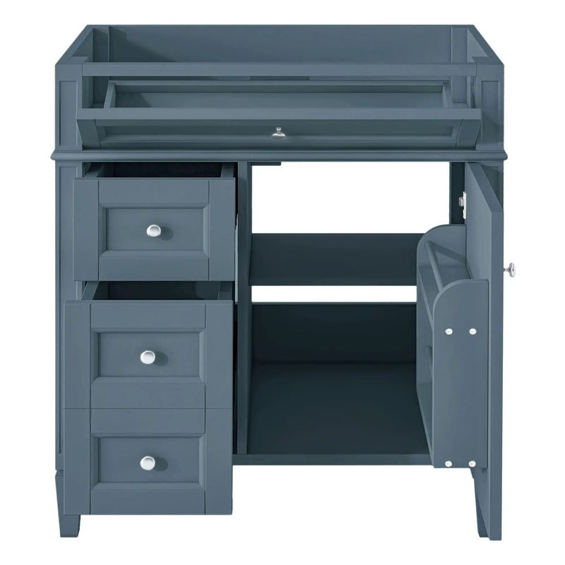 Bathroom Vanity With 2 Drawers And Tip-Out Drawer, Storage Cabinet by Unique Piece Furniture