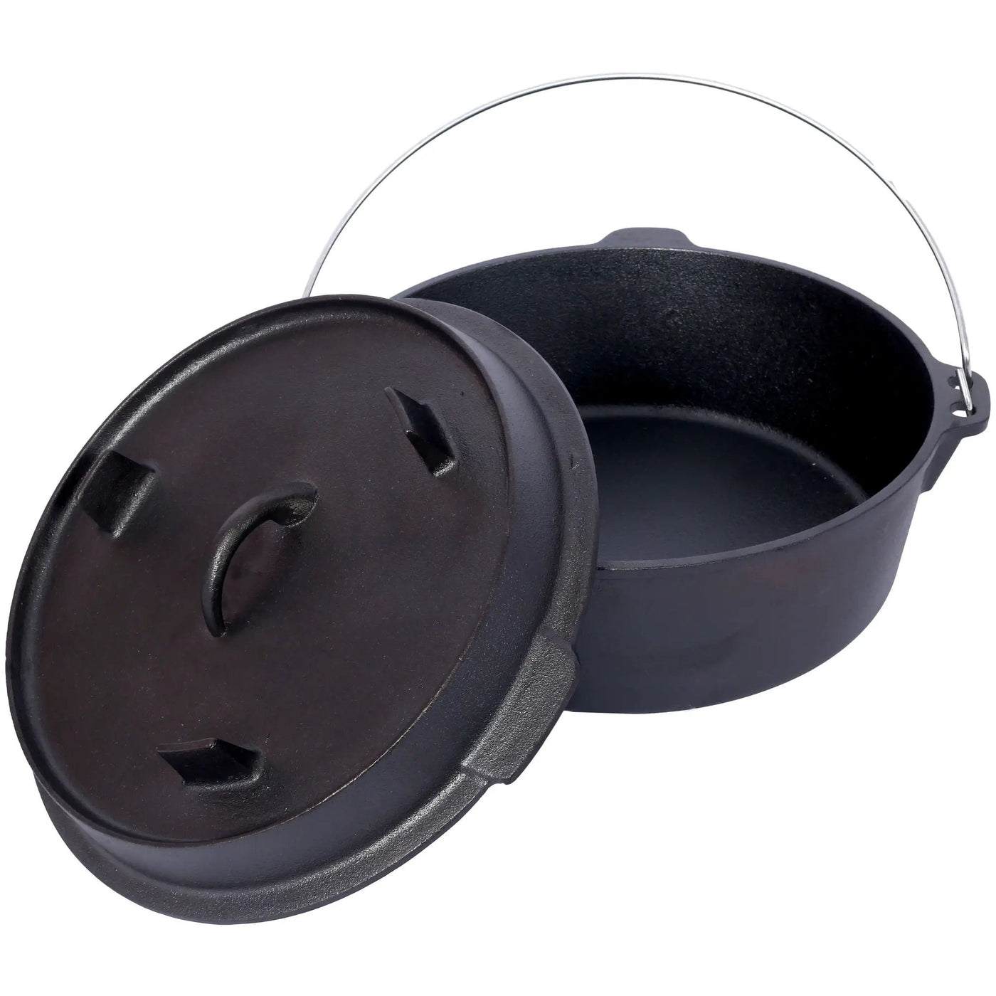 Pre-Seasoned Cast Dutch Oven with Skillet Lid and Pot Rack by HouseOfZazla