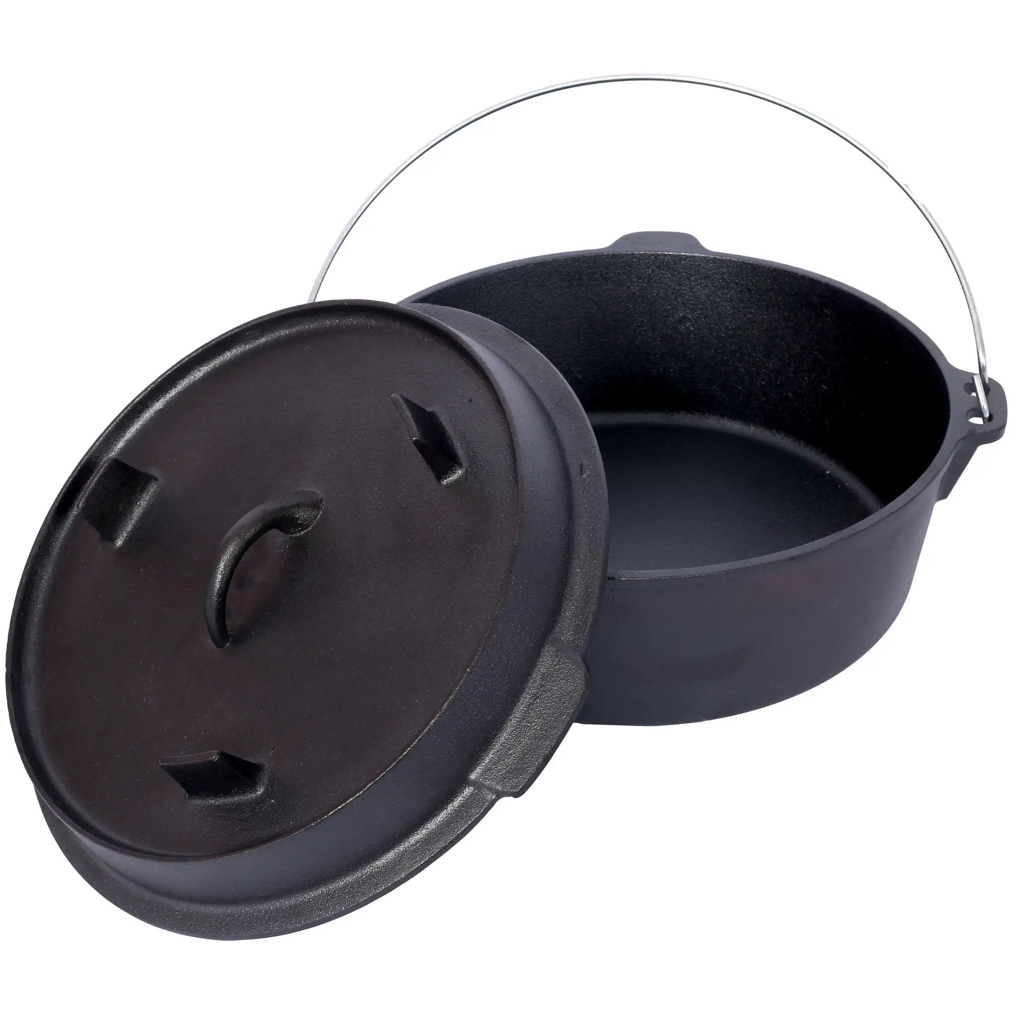 Pre-Seasoned Cast Dutch Oven with Skillet Lid and Pot Rack by HouseOfZazla