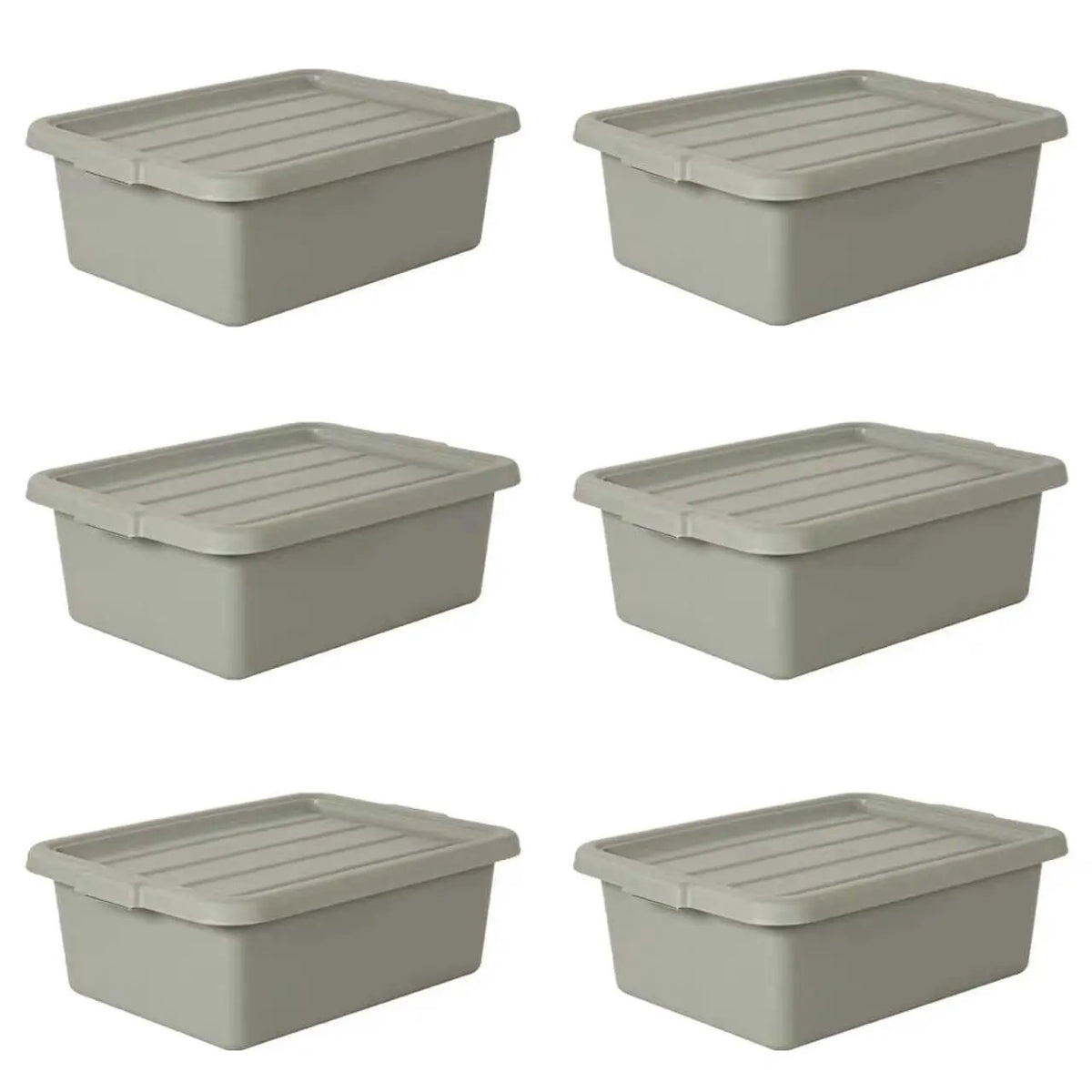 6-Pack 20" x 15" x 7" 9 Gallon Meat Lugs with Lids